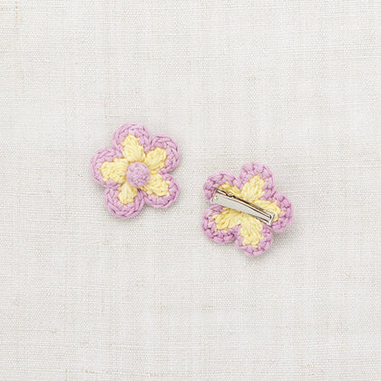 Misha & Puff Medium Flower Clip Set ~ Vintage Yellow