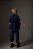 Cozmo Denim Corduroy Shirt ~ Navy Denim