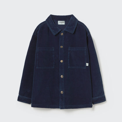 Cozmo Denim Corduroy Shirt ~ Navy Denim