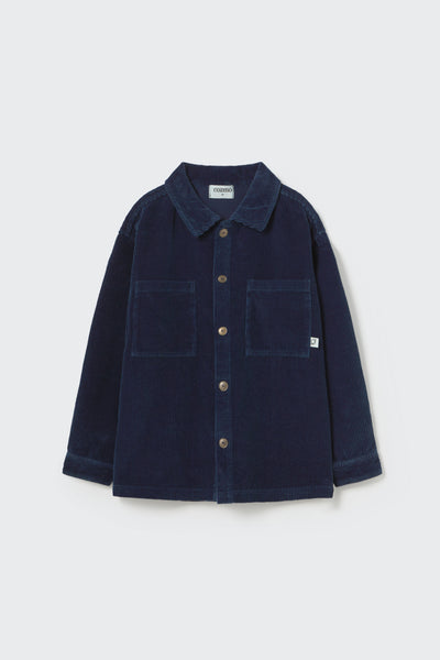 Cozmo Denim Corduroy Shirt ~ Navy Denim