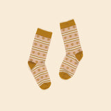 Apolina Alpine Floral Ankle Sock - Caramel/Blush