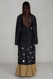 Chan Luu Techno Taffeta Sequin Trench Coat ~ Black