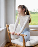 Soor Ploom Pouf Tee~ Cross Stitch, Talc