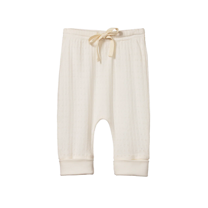 Nature Baby Pointelle Drawstring Pants ~ Natural