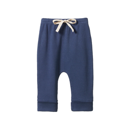 Nature Baby Cotton Drawstring Pants ~ Indigo