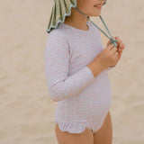 Minnow Girls Antique Floral Rashguard