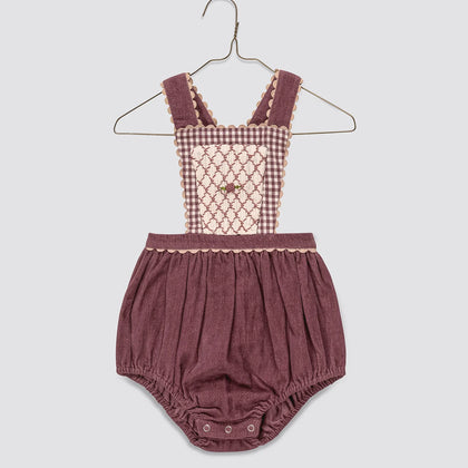 Little Cotton Clothes Dhalia Romper ~ Sugarplum Velvet