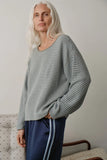 DONNI The Knit Stripe Sweater ~ Dill Cloud