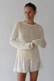 Donni Knit Long Sleeve ~ Creme