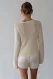 Donni Knit Long Sleeve ~ Creme