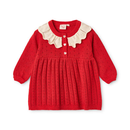 Floss Dora Dress ~ Glitter Red