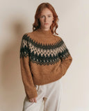 Emile et Ida Women Pullover ~ Caramel Jacquard