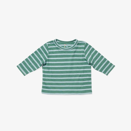 Oso & Me Baby Edward Baby Tee ~ Forest Stripe
