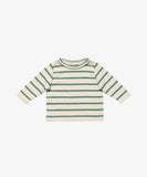Oso & Me Baby Edward Baby Tee ~ Pine Stripe