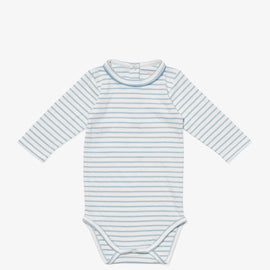 Oso & Me Edward One-Piece Set Dusty Blue Mini Stripe
