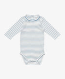 Oso & Me Edward One-Piece, Dusty Blue Mini Stripe