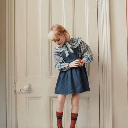 Emile at Ida Apron Dress ~ Denim