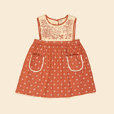 Apolina Bibi Hand Embroidered Pinafore - Mountain Calico Jam
