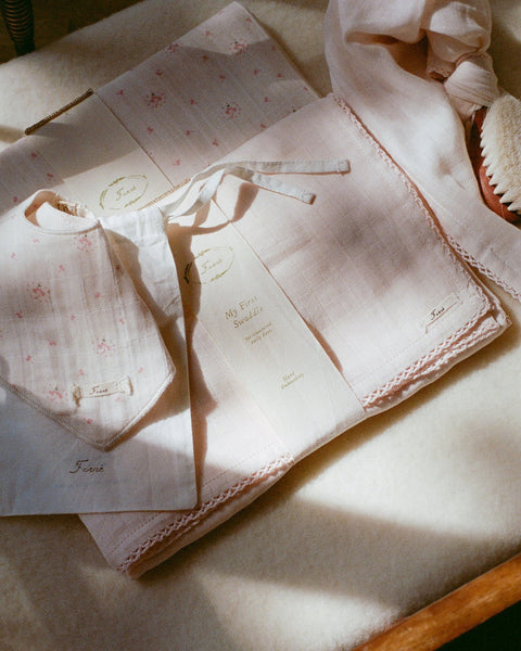 Ferne Baby Organic My First Swaddle ~ Pink Calico
