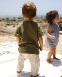 Go Gently Nation Woven Baby Pant ~ Fennel Stripe