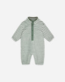 Rylee + Cru Fuzzy Winter Jumpsuit ~ Evergreen Stripe