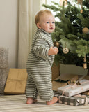 Rylee + Cru Fuzzy Winter Jumpsuit ~ Evergreen Stripe