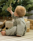 Rylee + Cru Fuzzy Winter Jumpsuit ~ Evergreen Stripe