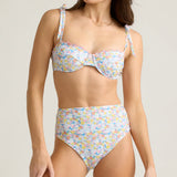 Minnow Womens Jasmine Blossom High Waist Bikini Bottom