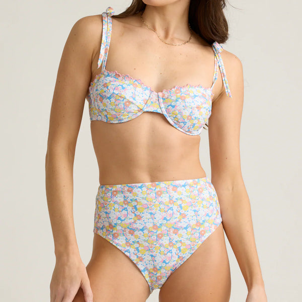 Minnow Womens Jasmine Blossom High Waist Bikini Bottom