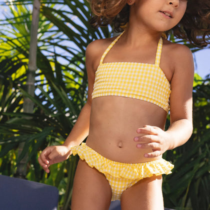 Minnow Girls Soleil Gingham Halter Bikini