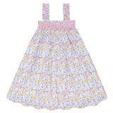 Minnow Girls Jasmine Blossom Smocked Ruffle Strap Dress
