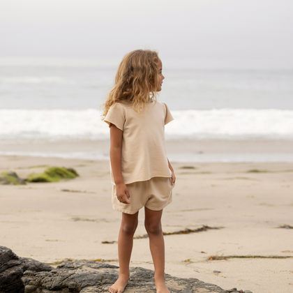 Go Gently Nation French Terry Puff Tee~ Natural