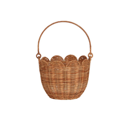 Olli Ella Rattan Tulip Carry Basket ~ Natural