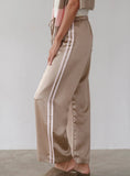 Donni Silk Stripe Crop Pant ~ Shitake