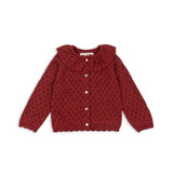 Konges Holiday Knit Cardigan ~ Red Dahlia