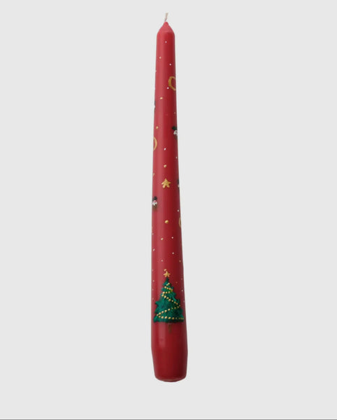 Hand Painted Candlestick ~ Christmas
