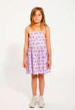 Piupiuchick Short Dress ~ Purple Check w/ Cherries