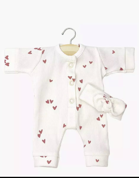 Minikane Lili Ribbed Heart Set with Headband