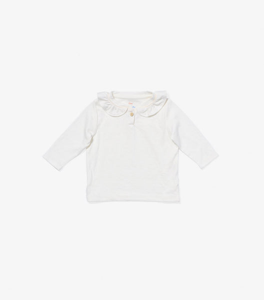 Oso & Me Hen Shirt ~  vanilla piping