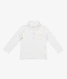 Oso & Me Parker LS Polo ~ Vanilla Piping