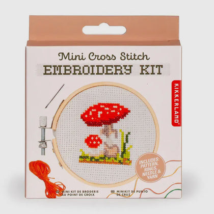 Kikkerland Design Inc - Mini Cross Stitch Embroidery Kit
