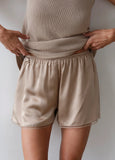 Donni Silk Lace Tap Short ~ Shitake