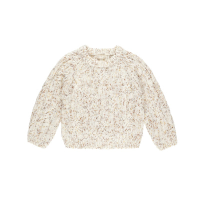 Rylee & Cru Cable Knit Sweater  ~ Natural Speckle