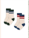 Konges 2 Pack Rib Socks ~ Multi Stripe