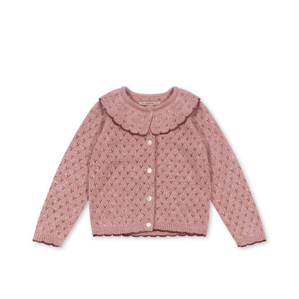 Konges Holiday Knit Cardigan ~ Mellow Rose