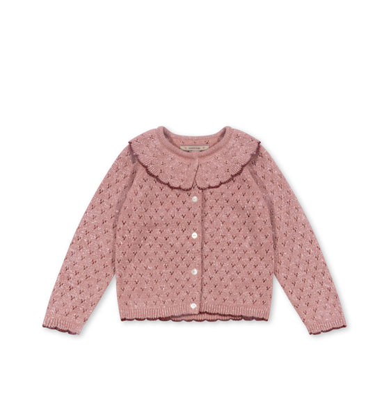 Konges Holiday Knit Cardigan ~ Mellow Rose