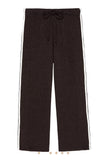 DONNI Thermal Crop Stripe Pant ~ Espresso