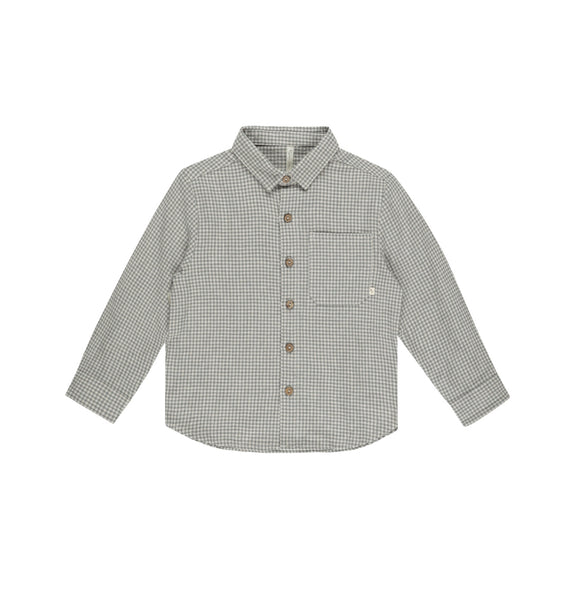 Rylee + Cru LS Collared Shirt ~ Forest Gingham