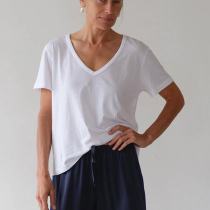 Donni Jersey Relaxed Tee ~ Powder