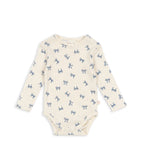 Konges Pointelle Onesie Set ~ Bow Bleu